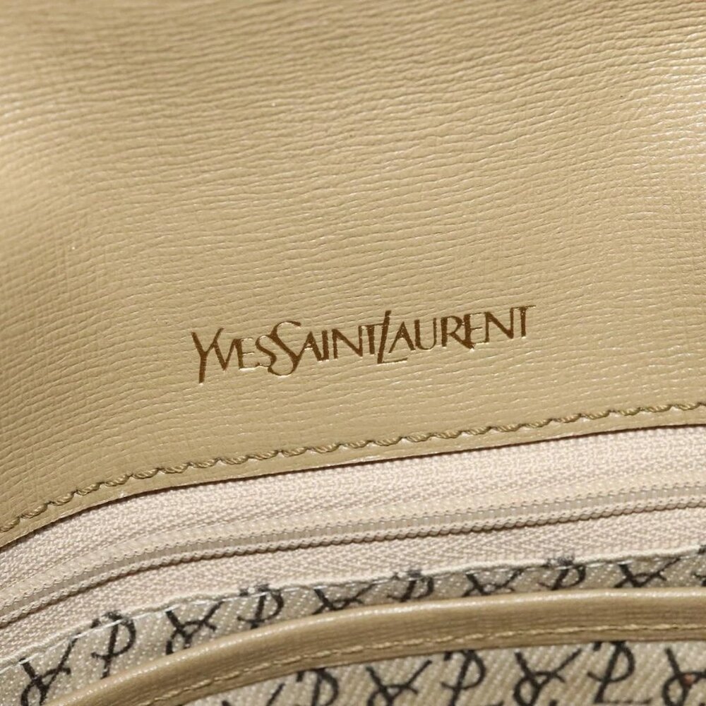 SAINT LAURENT Shoulder Bag PVC embossed Gray Auth BA782 - Picture 10 of 16